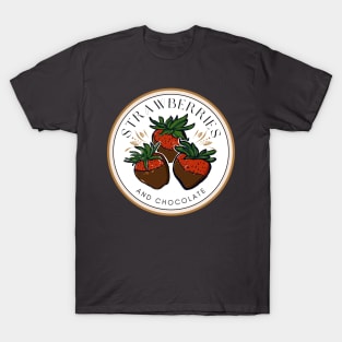 Strawberries and Chocolate Graphic Tee T-Shirt